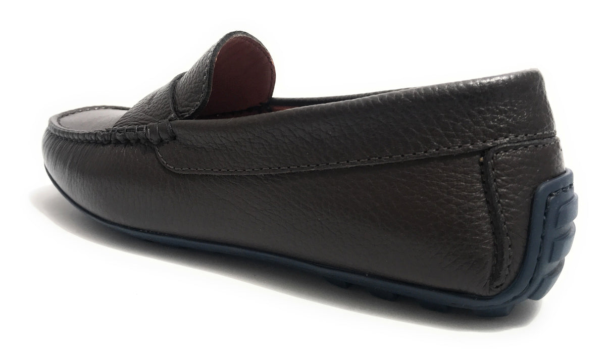 SCARPE UOMO ELITE MOCASSINO TUBOLARE IN PELLE DI CERVO COLORE TESTA DI MORO U20EL04
