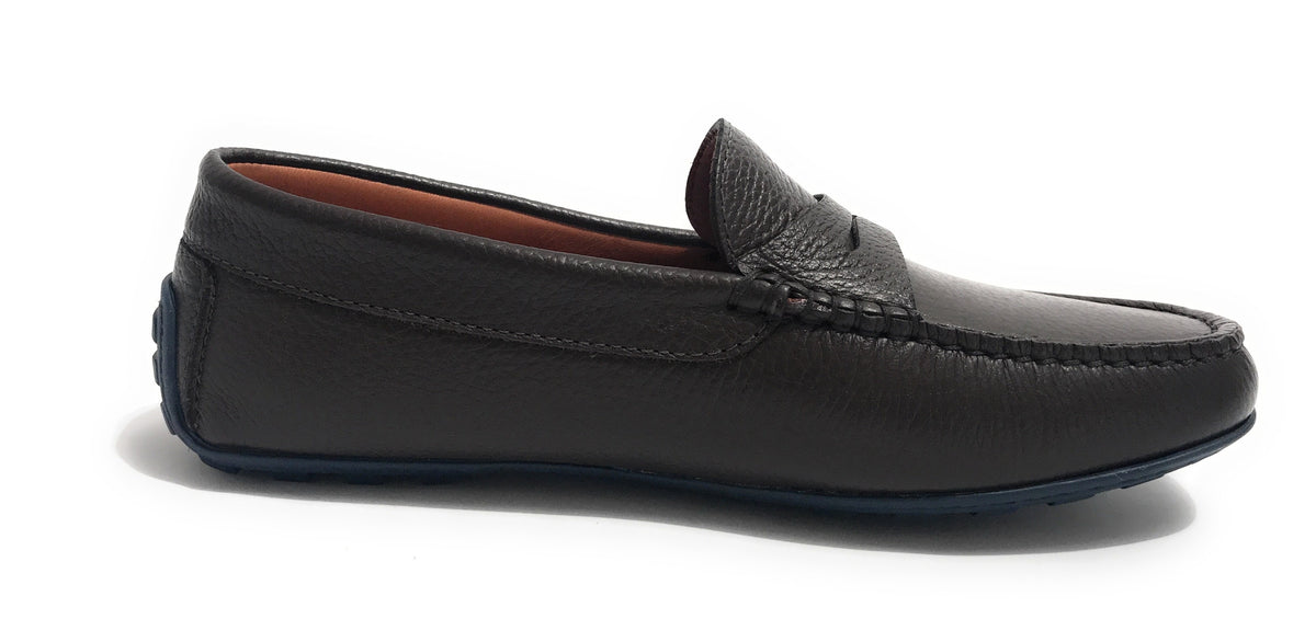 SCARPE UOMO ELITE MOCASSINO TUBOLARE IN PELLE DI CERVO COLORE TESTA DI MORO U20EL04