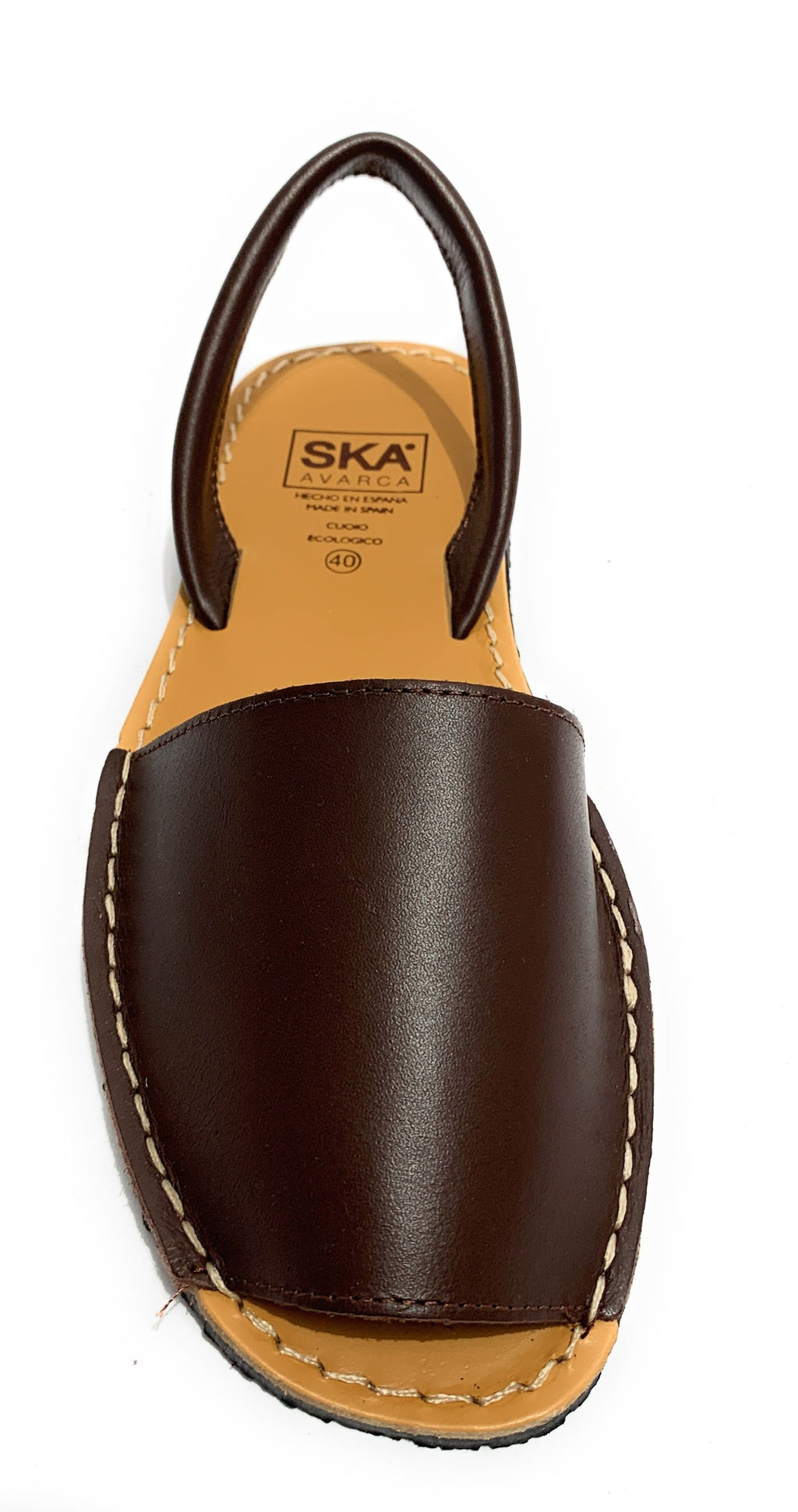 SANDALO DA UOMO MINORCHINA SKA SHOES MOD. IBIZA IN PELLE NAPPA TESTA DI MORO US19SK02