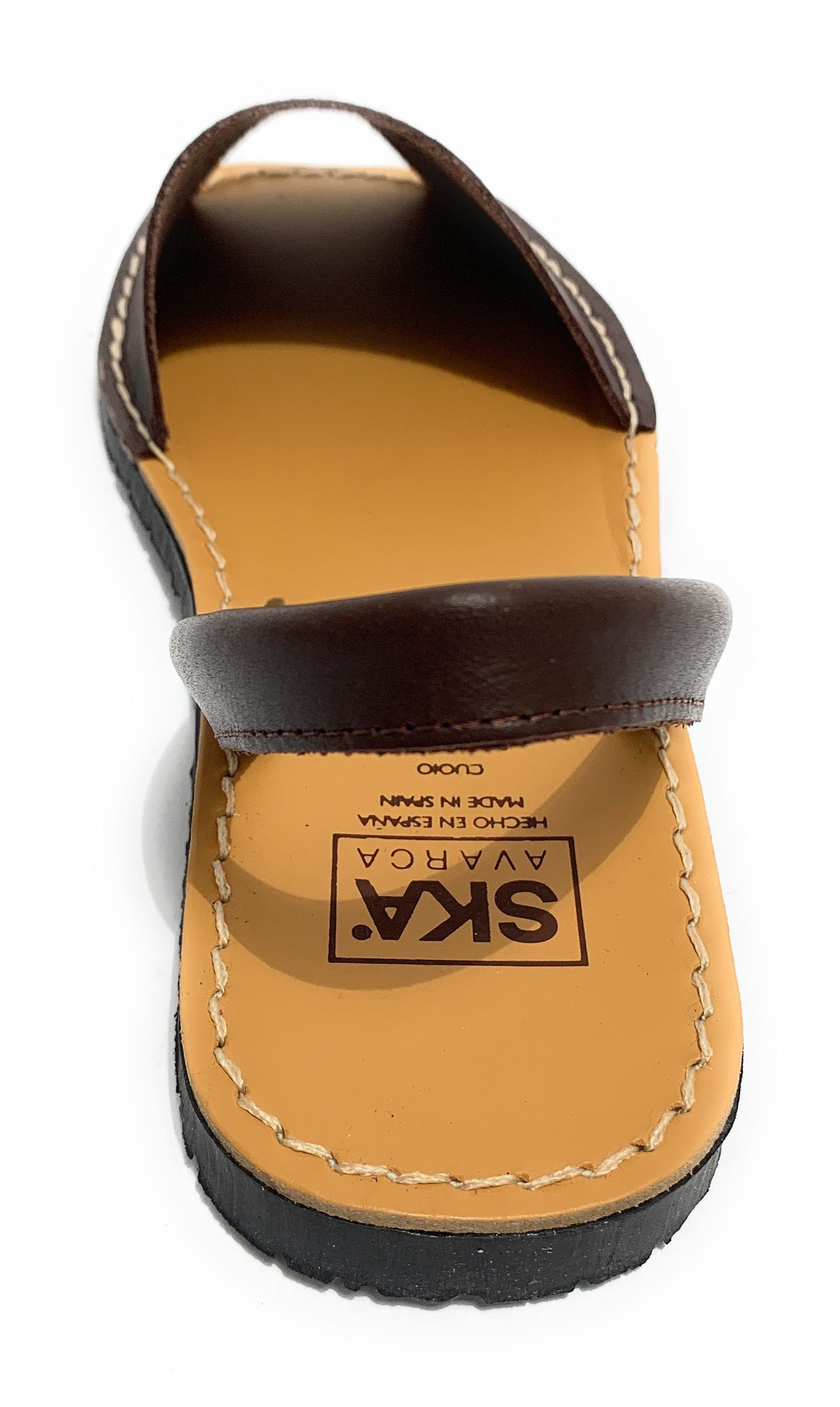 SANDALO DA UOMO MINORCHINA SKA SHOES MOD. IBIZA IN PELLE NAPPA TESTA DI MORO US19SK02
