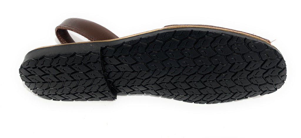 SANDALO DA UOMO MINORCHINA SKA SHOES MOD. IBIZA IN PELLE NAPPA TESTA DI MORO US19SK02