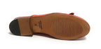 Scarpe donna Elite sabot con frange in pelle rosso Pompei DS21EL02