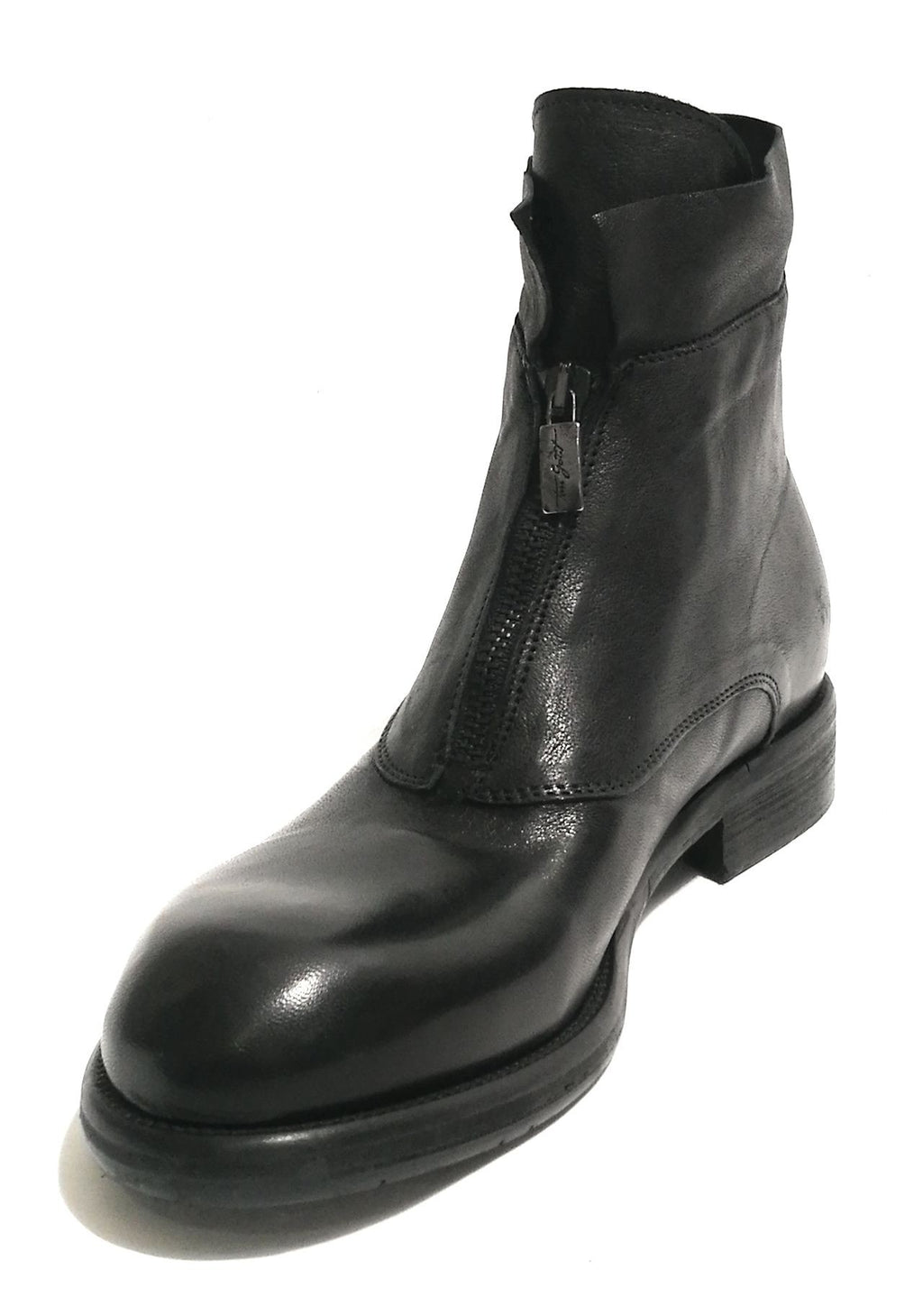 Scarpe Ton Goût polacchino a zip uomo stivaletto pelle nero U19TG01