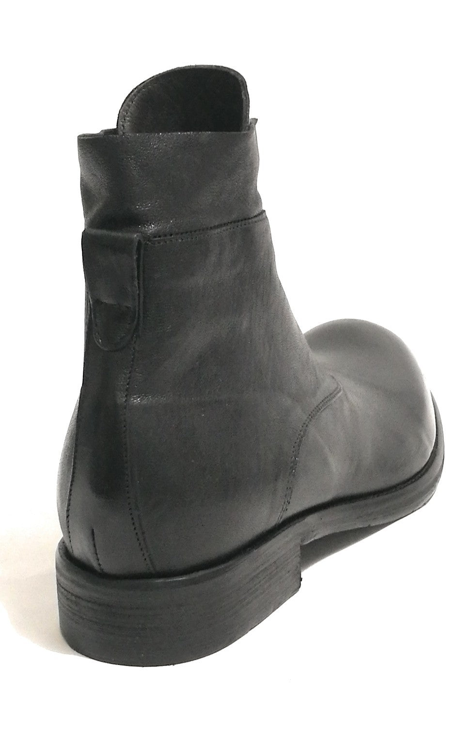 Scarpe Ton Goût polacchino a zip uomo stivaletto pelle nero U19TG01