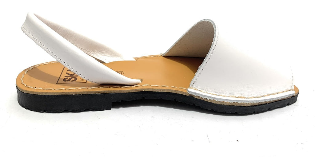 Sandalo donna minorchina Ska Shoes Ibiza pelle nappa bianco DS22SK23