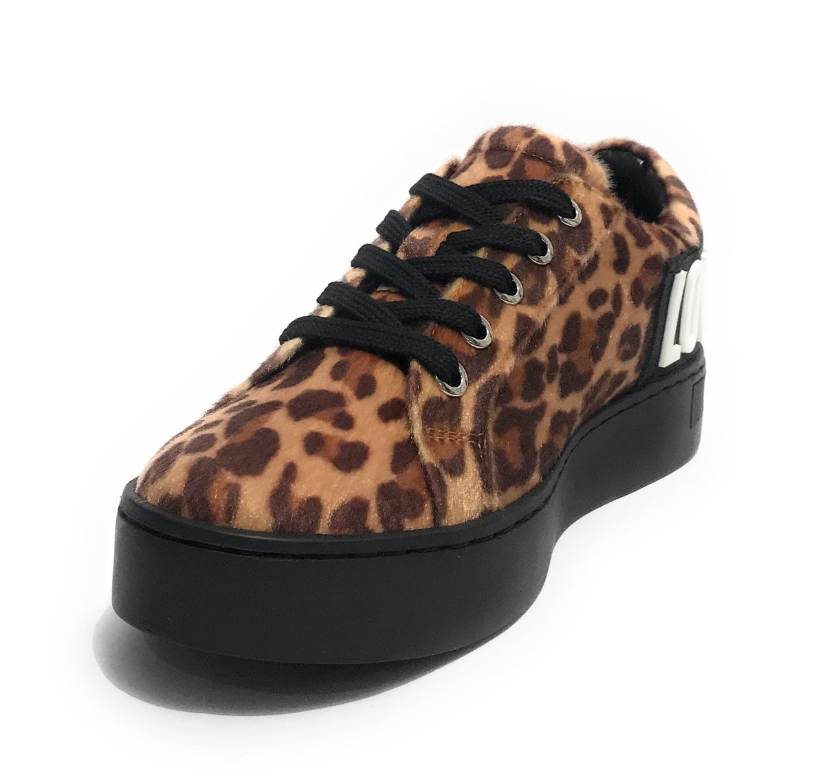 Scarpe donna Love Moschino sneaker in ecopelle cavallino leopard D22MO07 JA15573