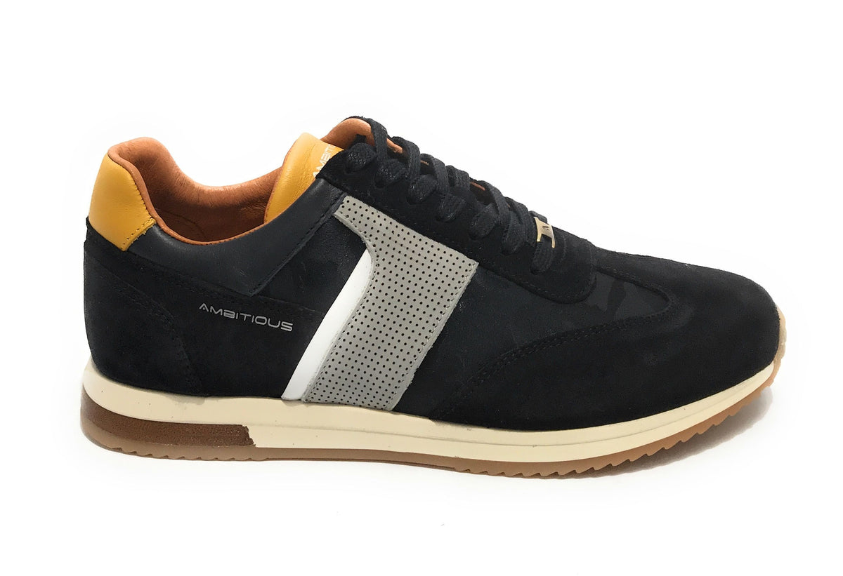 Scarpe uomo Ambitious 11319 sneaker running suede blu navy US21AM14