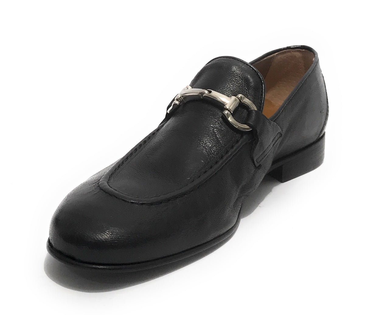 Mocassino uomo Elite con fibbia in pelle colore nero US21EL09