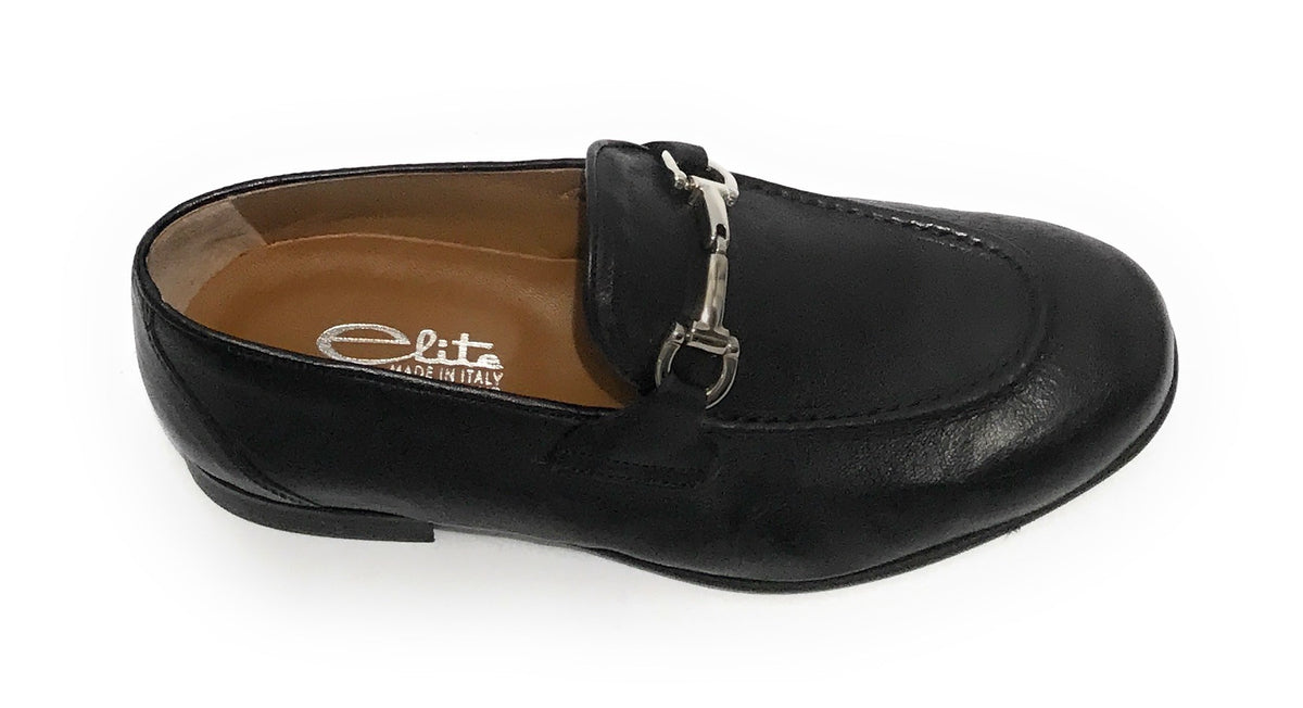 Mocassino uomo Elite con fibbia in pelle colore nero US21EL09