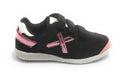 Scarpe bambino Munich sneaker con strap Mini Goal in suede nero/ tessuto Z21MU09