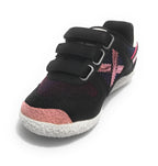 Scarpe bambino Munich sneaker con strap Mini Goal in suede nero/ tessuto Z21MU09
