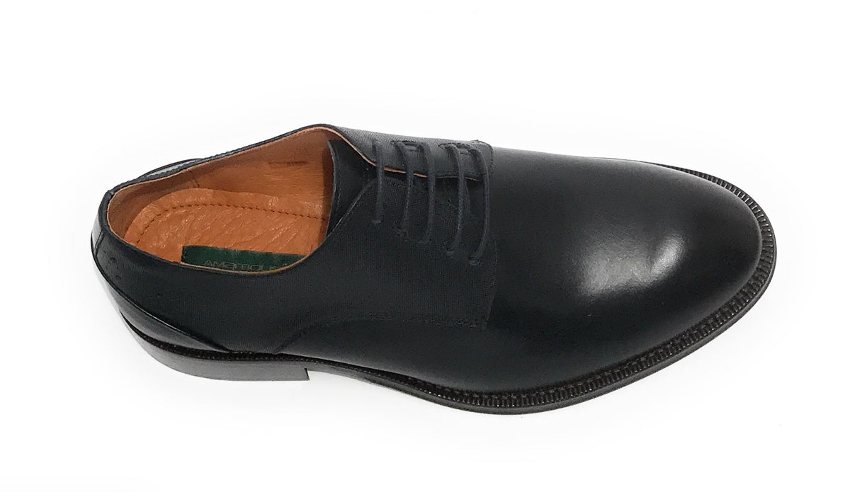 Scarpe uomo Ambitious 11082 francesina stringata in pelle blue navy US21AM20