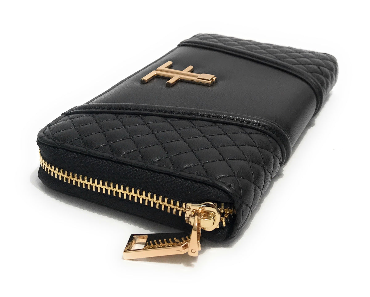 Portafoglio donna Fracomina zip around ecopelle nero A23FR01 FA22WB7007P411S1-053