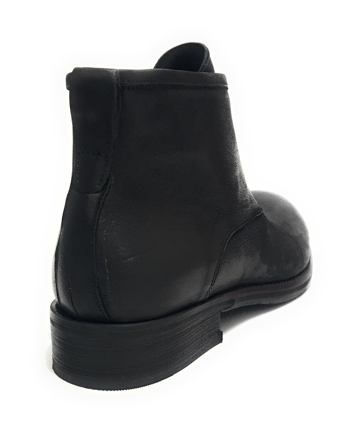 Scarpe Ton Goût stivaletto uomo con zip in pelle vintage nero U20TG05