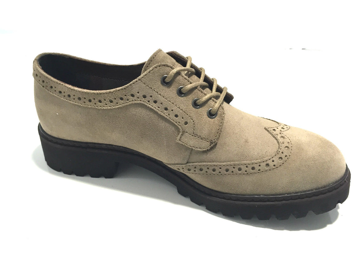 SCARPE DONNA US POLO FRANCESINA IN CAMOSCIO TAUPE  DOPPIO  CARRARMATO  D16UP04