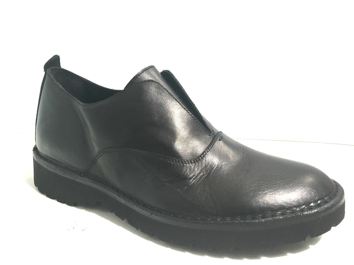 SCARPE UOMO ERNESTO DOLANI FRANCESINA SCAMICIATA NERO  ARTIGIANALE U17ED06