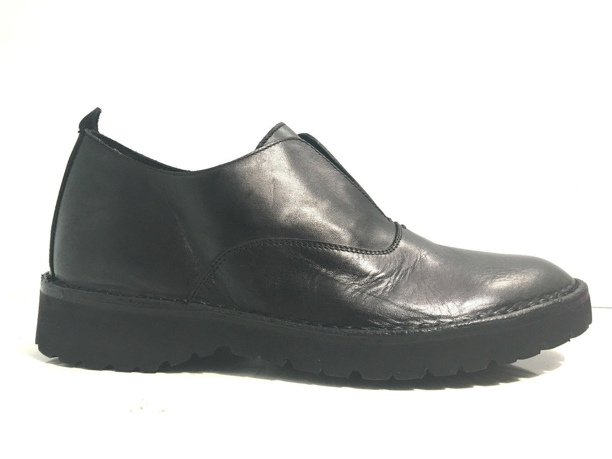 SCARPE UOMO ERNESTO DOLANI FRANCESINA SCAMICIATA NERO  ARTIGIANALE U17ED06