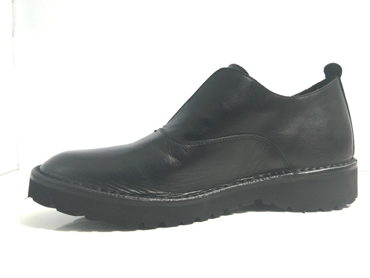 SCARPE UOMO ERNESTO DOLANI FRANCESINA SCAMICIATA NERO  ARTIGIANALE U17ED06