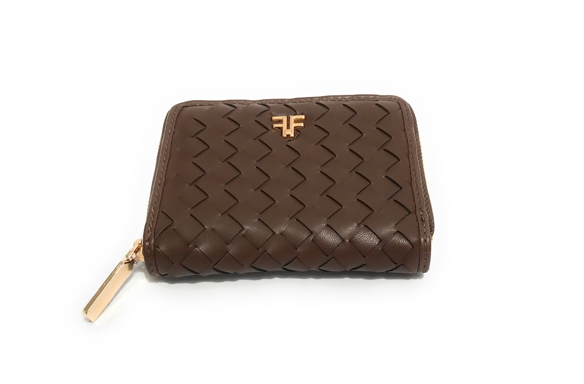 Portafoglio donna Fracomina zip around wallet marrone ecopelle AS23FR01 FA23SB700411S5-091