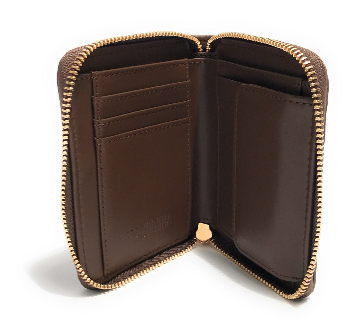 Portafoglio donna Fracomina zip around wallet marrone ecopelle AS23FR01 FA23SB700411S5-091