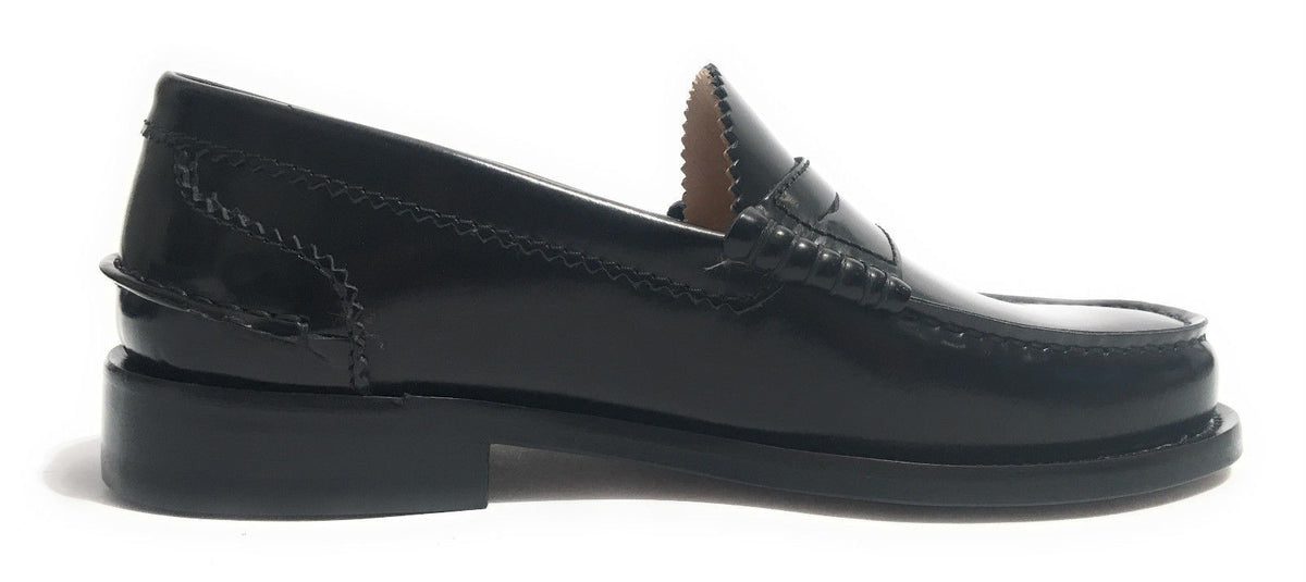 SCARPE UOMO ELITE MOCASSINO FONDO IN CUOIO CUCITO CON TACCO COLORE NERO US17EL05