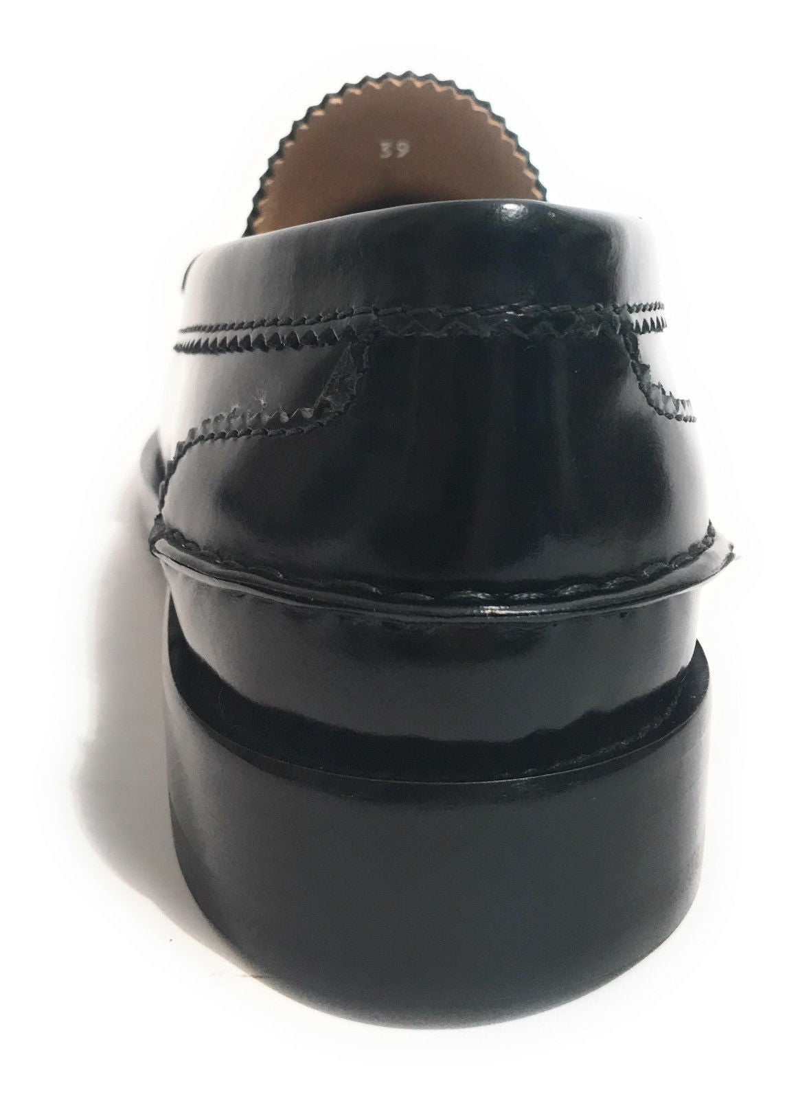 SCARPE UOMO ELITE MOCASSINO FONDO IN CUOIO CUCITO CON TACCO COLORE NERO US17EL05