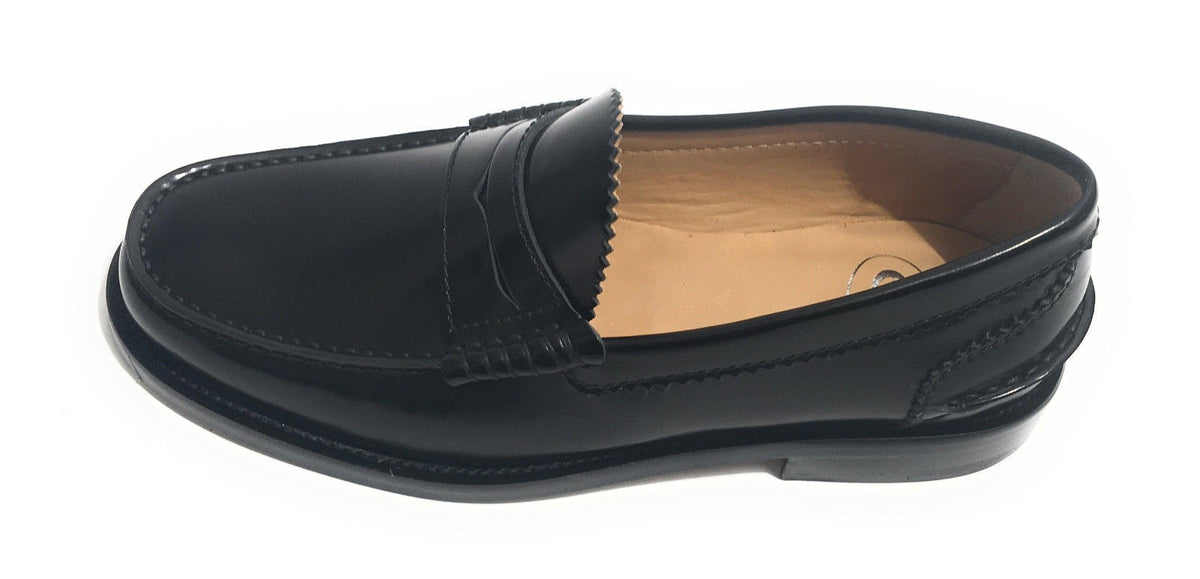 SCARPE UOMO ELITE MOCASSINO FONDO IN CUOIO CUCITO CON TACCO COLORE NERO US17EL05