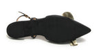 Scarpe donna Elite sabot con tallone aperto a punta in pelle colore nero DS22EL08 4525