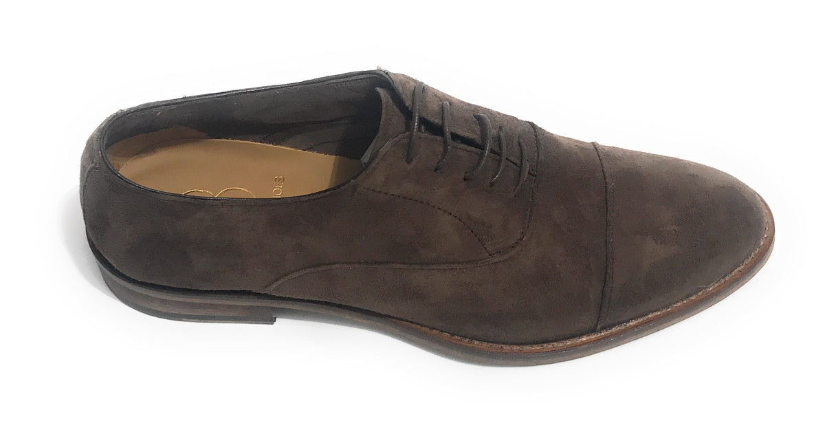 SCARPE UOMO BEN.TER FRANCESINA IN PELLE SCAMOSCIATA COL. TESTA DI MORO FATTA MANO US18BT25