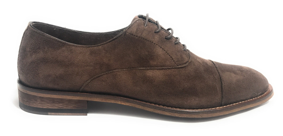 SCARPE UOMO BEN.TER FRANCESINA IN PELLE SCAMOSCIATA COL. TESTA DI MORO FATTA MANO US18BT25