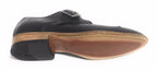 Scarpe uomo Lorenzi con fibbia in pelle burrattata safari nero US17LO03