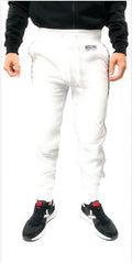 Pantalone Moschino in felpa A4314 con banda laterale colore bianco E21MO40