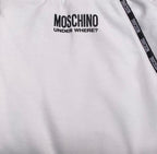 Pantalone Moschino in felpa A4314 con banda laterale colore bianco E21MO40