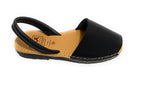 Sandalo da donna minorchina Ska Shoes Ibiza in pelle nappa nero DS22SK25
