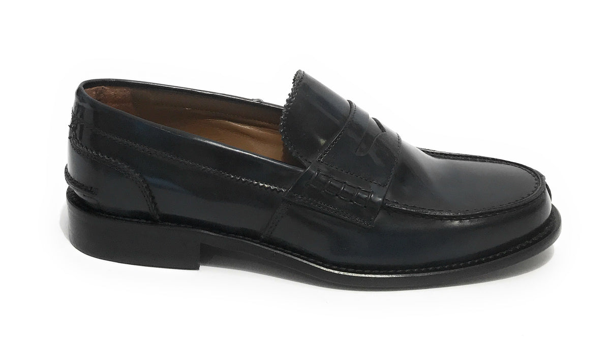 Mocassino uomo Elite in pelle abrasivata blu US21EL01