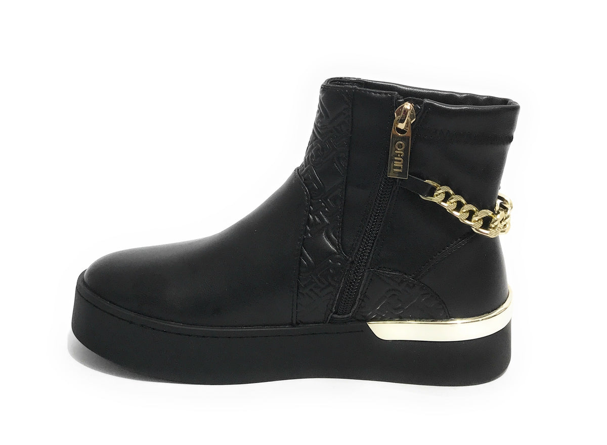 Scarpe donna Liu-Jo sneaker alto Silvia mid ecopelle nero D22LJ14 BF1087