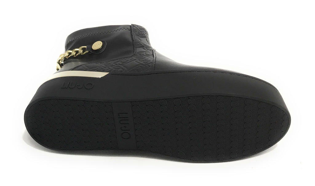 Scarpe donna Liu-Jo sneaker alto Silvia mid ecopelle nero D22LJ14 BF1087