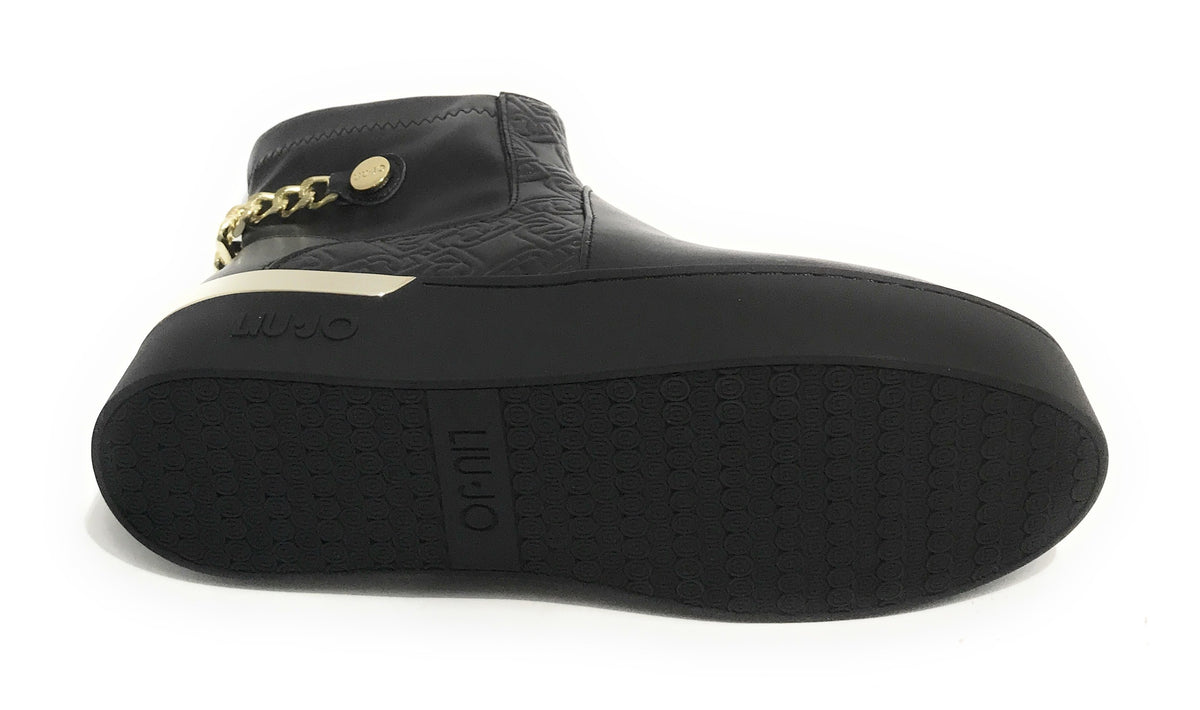 Scarpe donna Liu-Jo sneaker alto Silvia mid ecopelle nero D22LJ14 BF1087