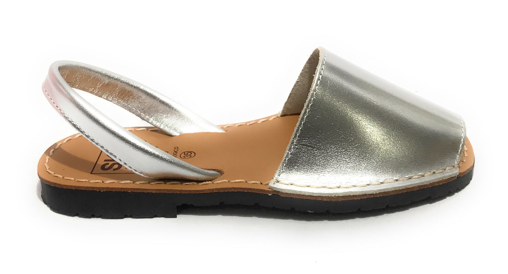 Sandalo donna minorchina Ska Shoes Ibiza in pelle silver DS22SK18