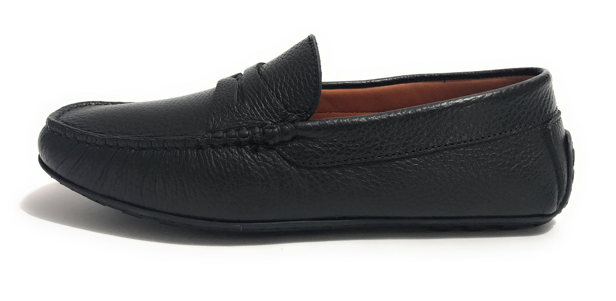 SCARPE UOMO ELITE MOCASSINO TUBOLARE IN PELLE DI CERVO COLORE NERO U20EL05