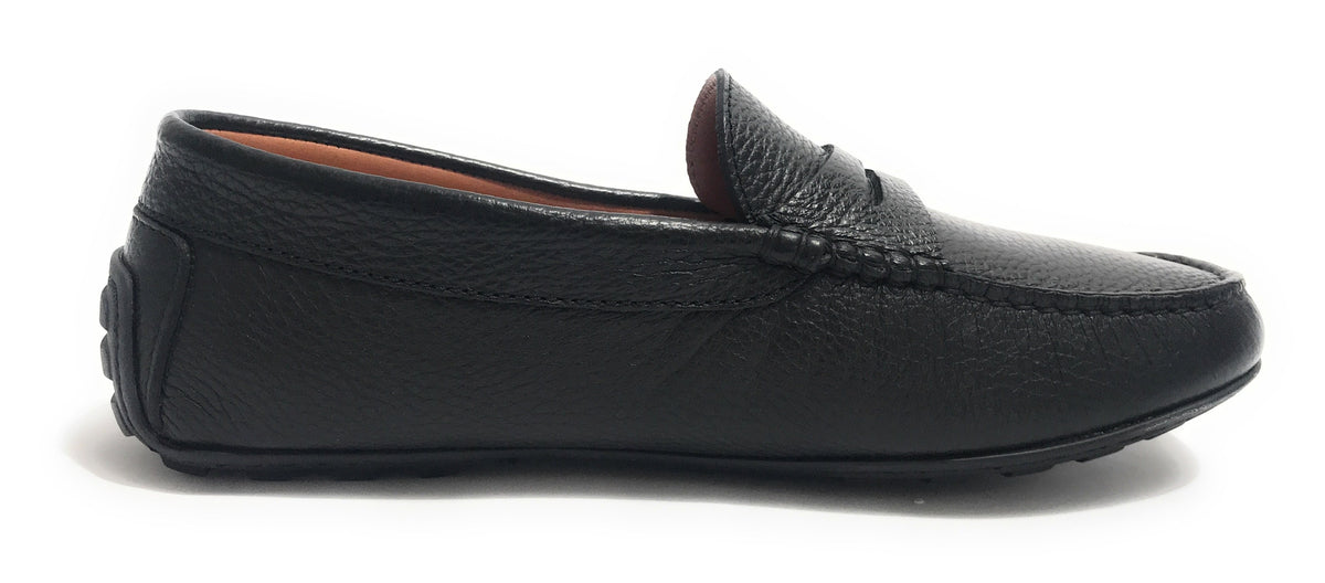 SCARPE UOMO ELITE MOCASSINO TUBOLARE IN PELLE DI CERVO COLORE NERO U20EL05