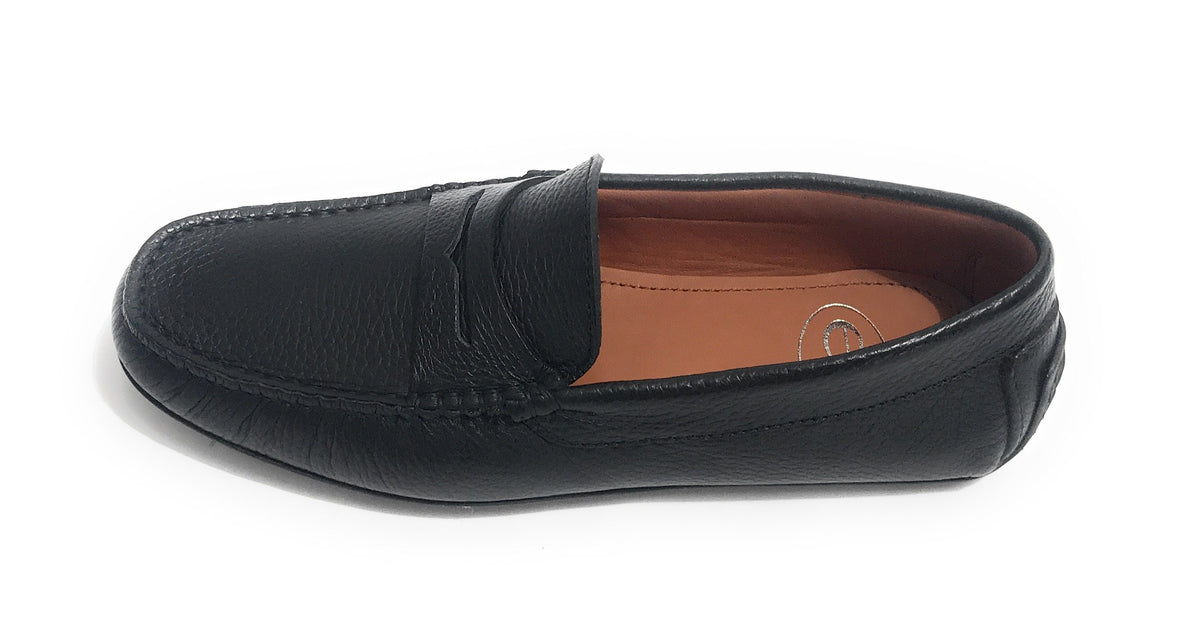 SCARPE UOMO ELITE MOCASSINO TUBOLARE IN PELLE DI CERVO COLORE NERO U20EL05