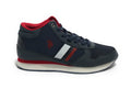 Scarpe U.S. Polo sneaker alto Nobil 008 in ecopelle/ tessuto blue uomo U23UP29
