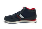Scarpe U.S. Polo sneaker alto Nobil 008 in ecopelle/ tessuto blue uomo U23UP29