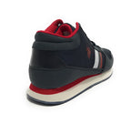 Scarpe U.S. Polo sneaker alto Nobil 008 in ecopelle/ tessuto blue uomo U23UP29