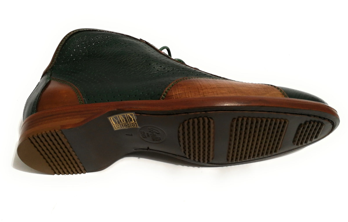 Scarpe uomo Botti polacchino Piper col. verde camel/ dattero U18BO05