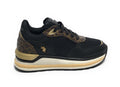 Scarpe donna US Polo sneaker Ophra005 in pelle/ tessuto black/ brown D23UP02