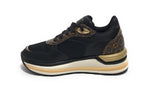 Scarpe donna US Polo sneaker Ophra005 in pelle/ tessuto black/ brown D23UP02