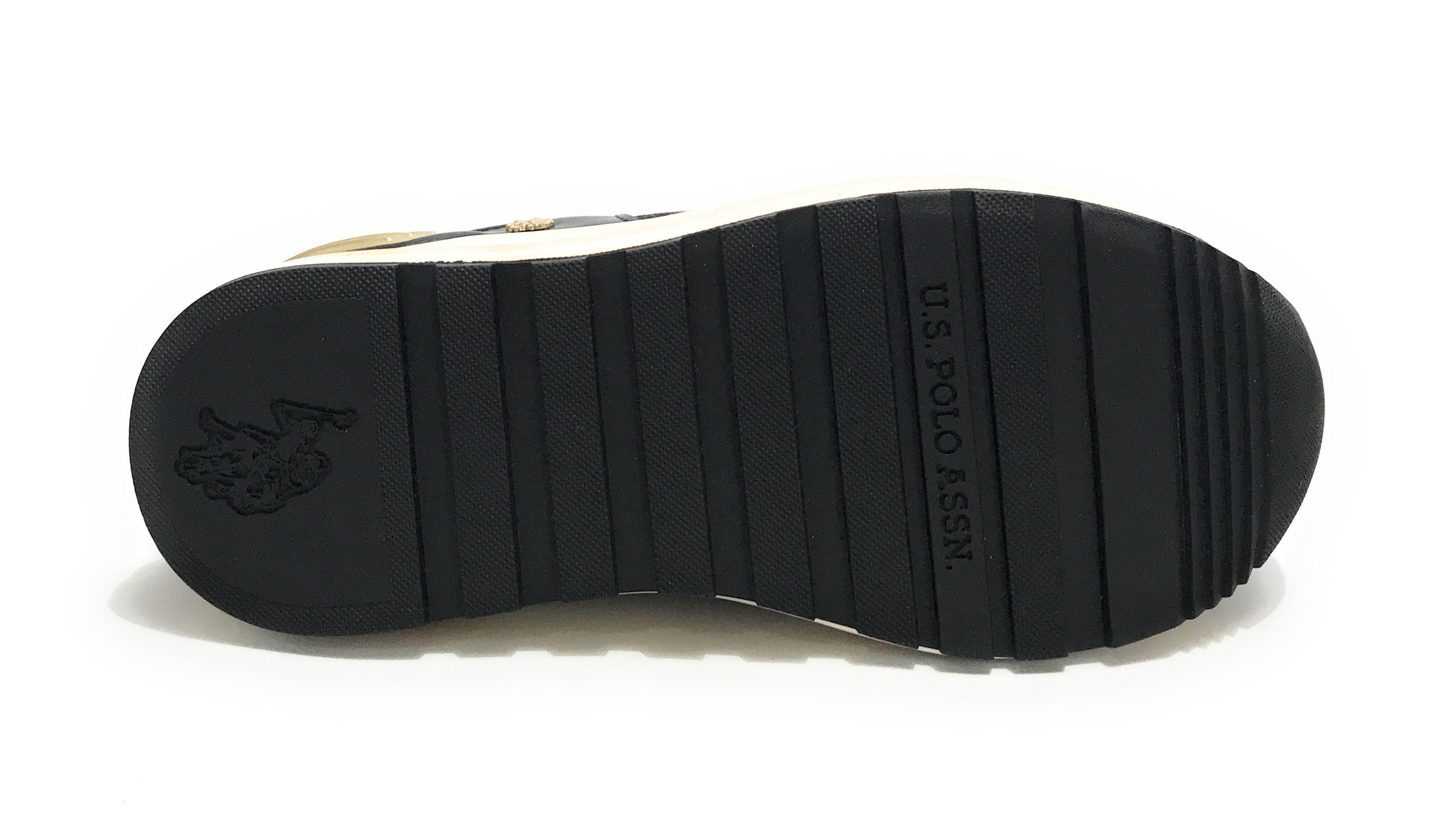 Scarpe donna US Polo sneaker Ophra005 in pelle/ tessuto black/ brown D23UP02