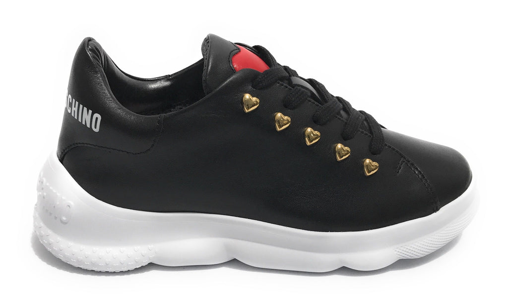 Scarpe donna Love Moschino sneaker pelle nero DS21MO18 JA15374